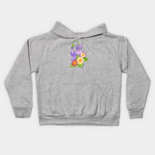 February Birth Flower - Violet and Primrose Kids Hoodie